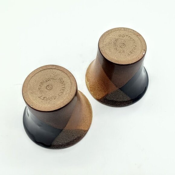 Pottery Craft USA Robert Maxwell Brown Tan Ceramic Cups (2) - Picture 8 of 9